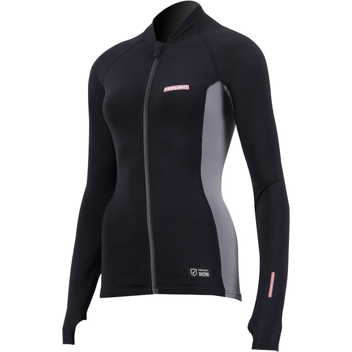 2024 Prolimit Womens Loosefit Convertible SUP Top 14705 - Black Light Grey